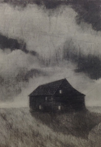 Black House charcoal on paper 84 x 60 cm 2015